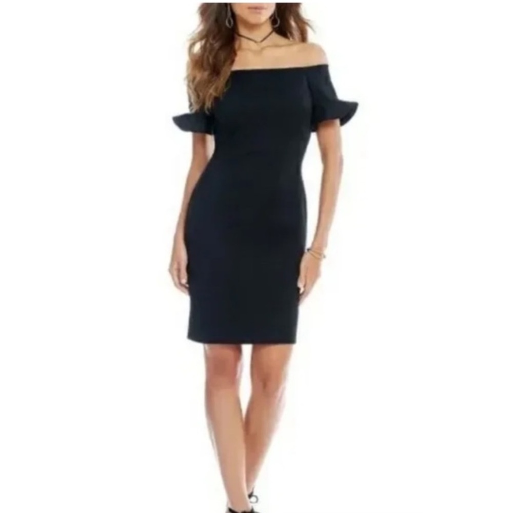 Gianni Bini Black Off-Shoulder Strapless Dress